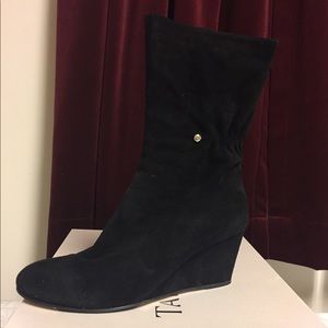 Taryn Rose black suede ankle boots